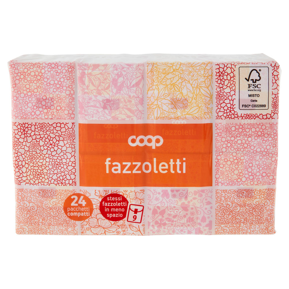 FAZZOLETTI DI CARTA COOP COMPATTI FSC 4VELI 9X PZ.24 - 8