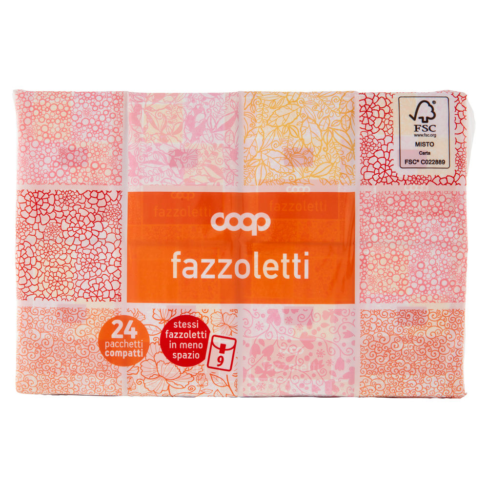 FAZZOLETTI DI CARTA COOP COMPATTI FSC 4VELI 9X PZ.24 - 2