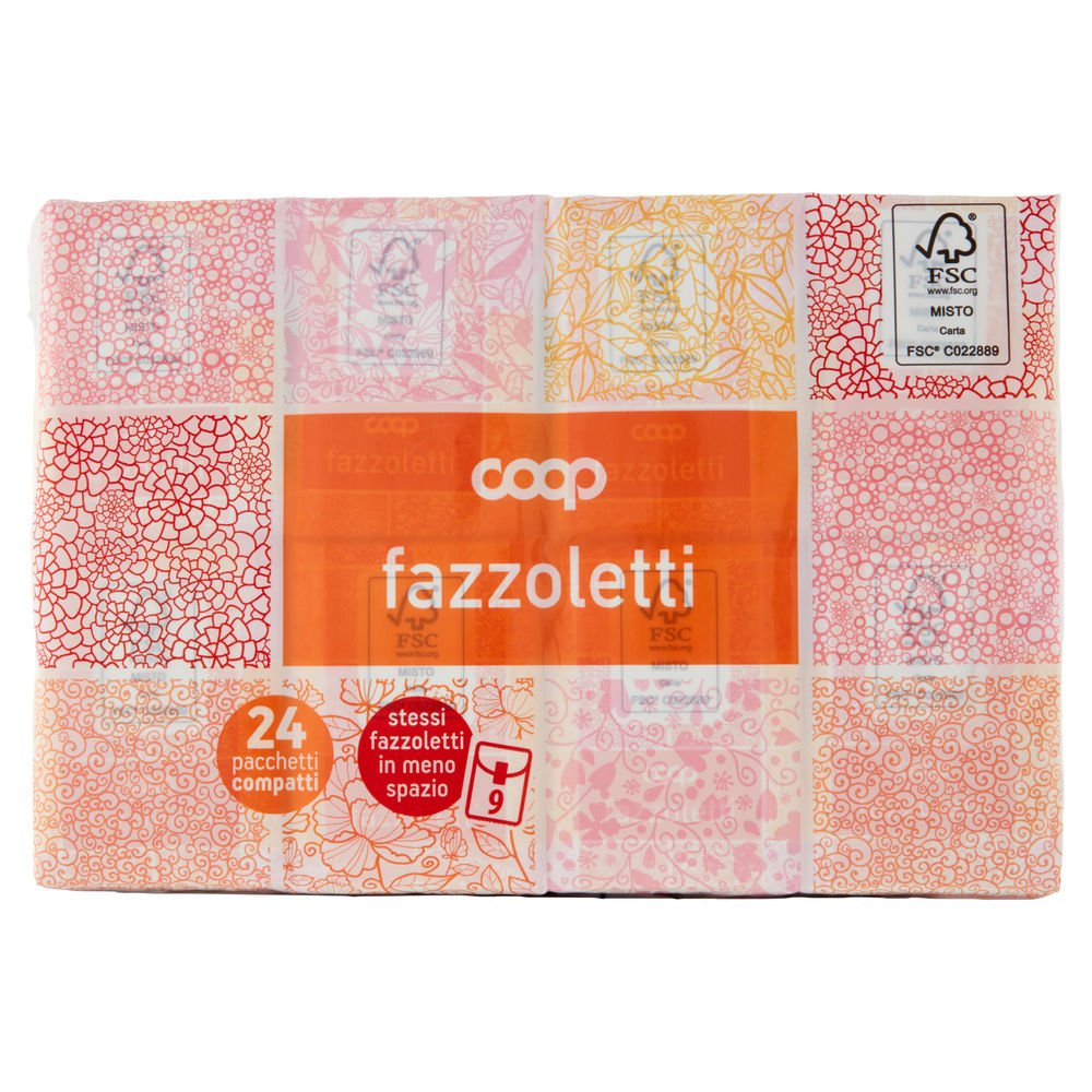 FAZZOLETTI DI CARTA COOP COMPATTI FSC 4VELI 9X PZ.24 - 1