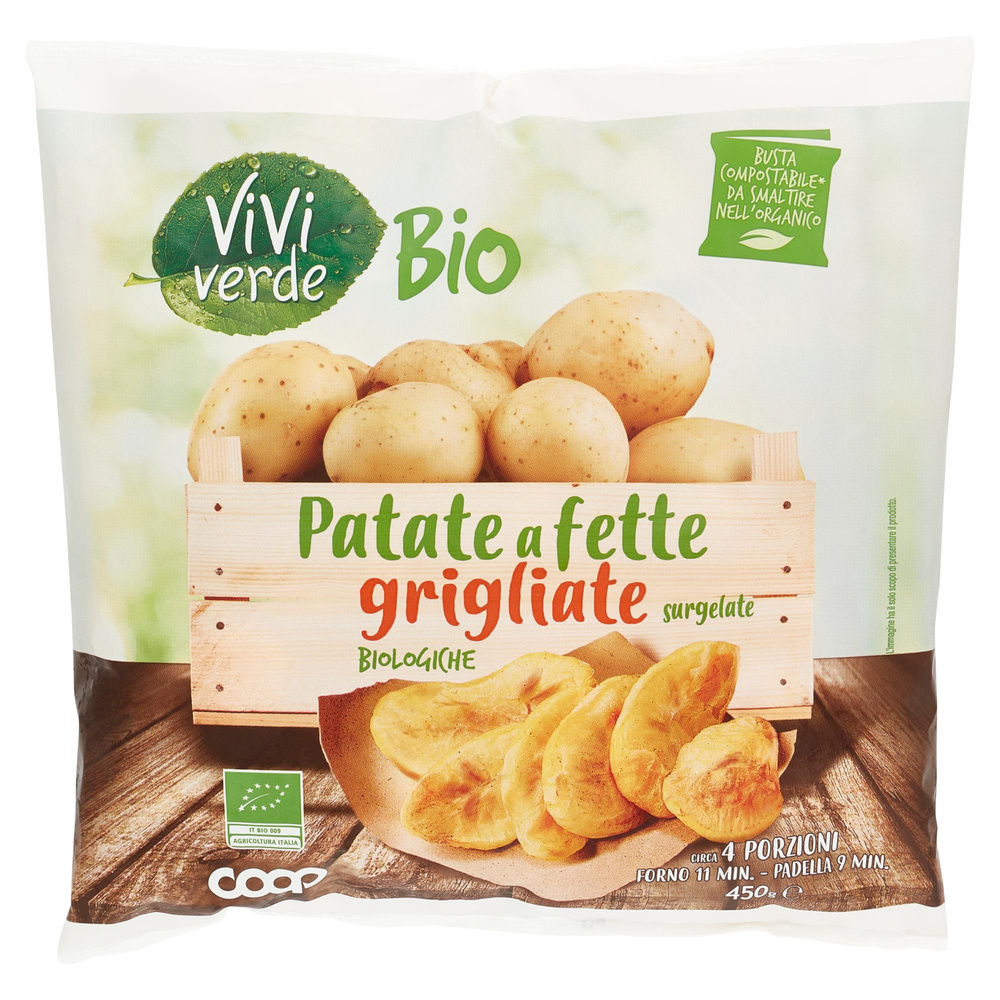 PATATE A FETTE GRIGLIATE SURGELATE BIOLOGICHE VIVIVERDE COOP BUSTA G 450 - 2