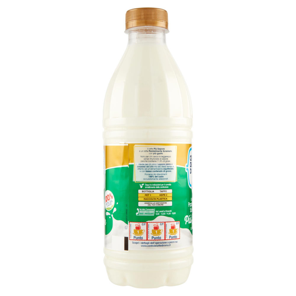 LATTE FRESCO PARZIAL. SCREMATO GRAN SAPORE BOTTIGL1LT CENTRALE DEL LATTE DI ROMA - 7