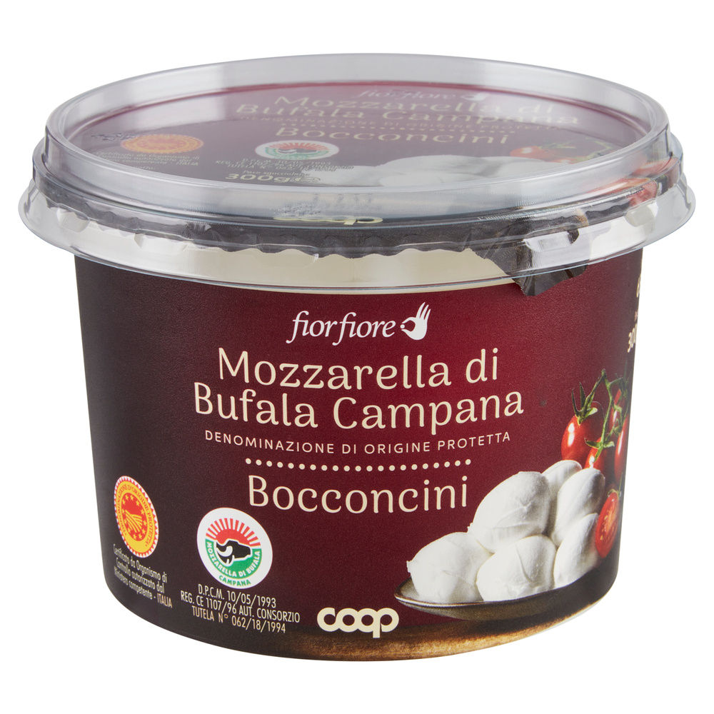 MOZZARELLA BUFALA CAMPANA DOP BOCCONCINI FIOR FIORE COOP 640 G SGOCC. 300 G - 8