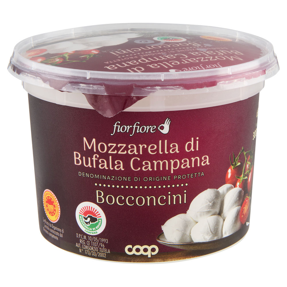 MOZZARELLA BUFALA CAMPANA DOP BOCCONCINI FIOR FIORE COOP 640 G SGOCC. 300 G - 14