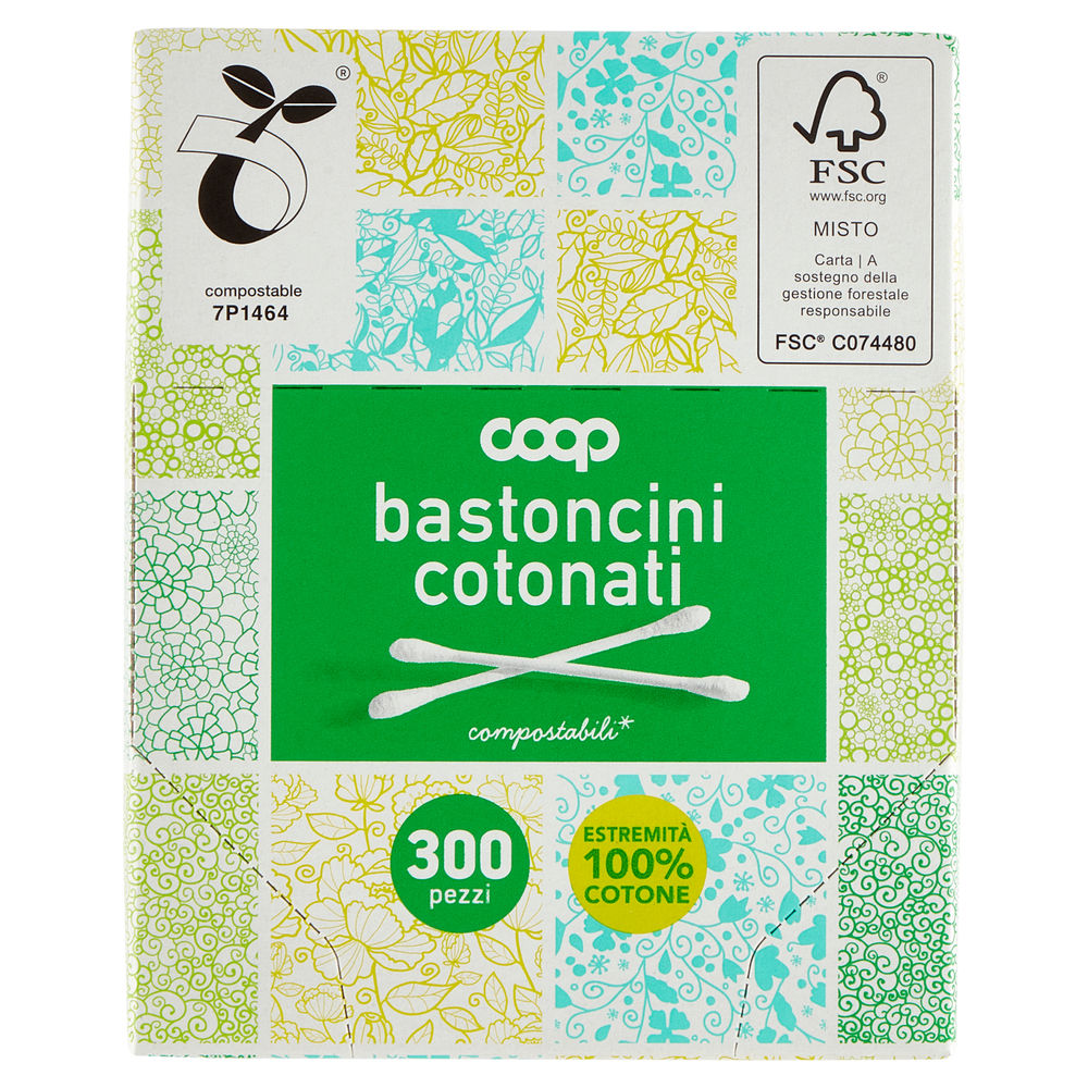 BASTONCINI COTONATI MONOUSO COOP BIODEGRADABILI PZ.300 - 1
