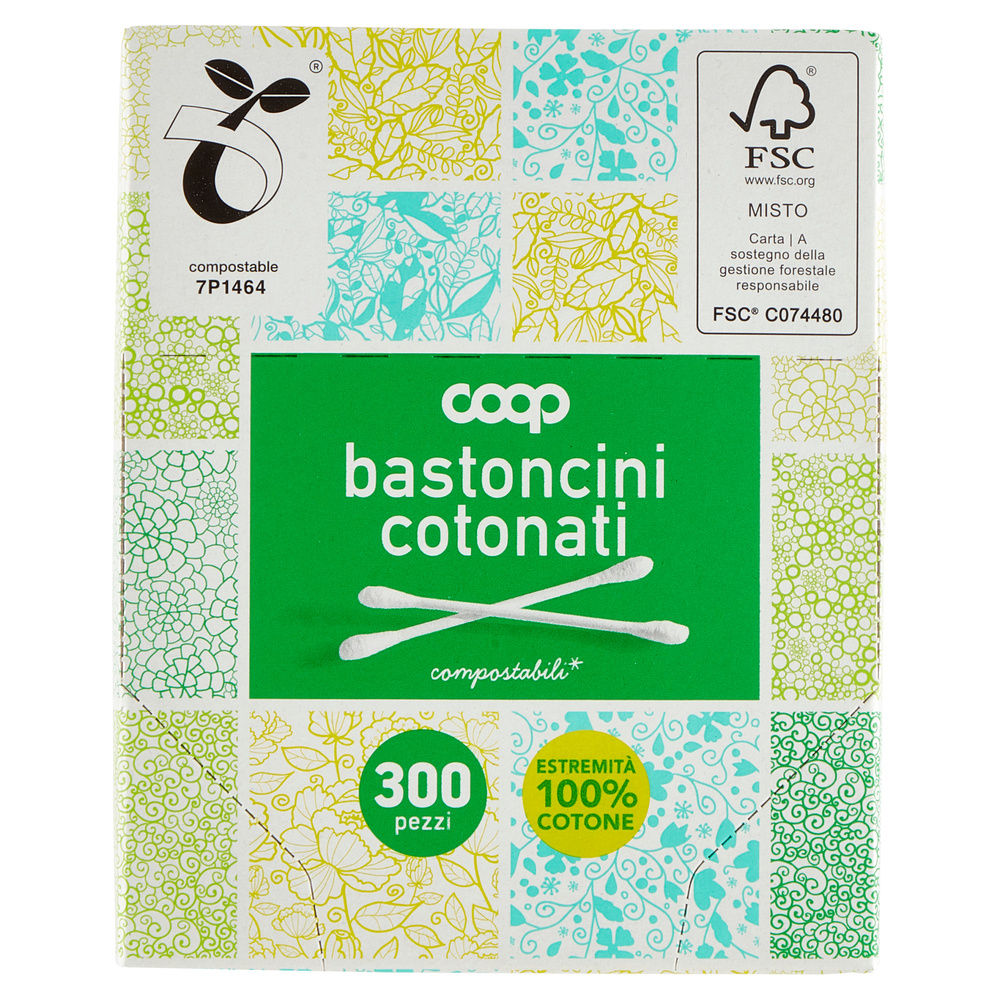 BASTONCINI COTONATI MONOUSO COOP BIODEGRADABILI PZ.300 - 5