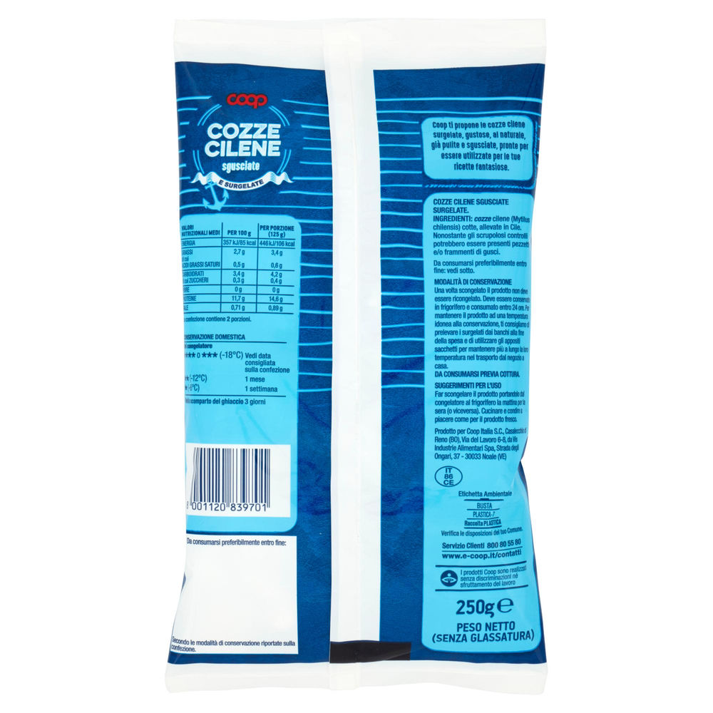 COZZE CILENE COOP SGUSCIATE SURGELATE 250G - 1