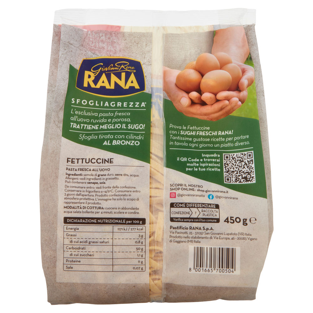 FETTUCCINE SFOGLIAGREZZA RANA SACCHETTO G 450 - 1