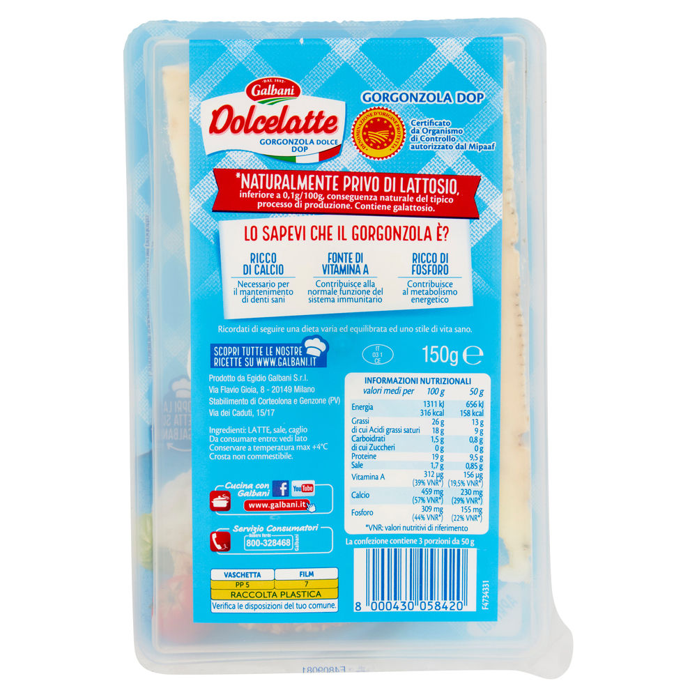 GORGONZOLA DOP DOLCELATTE GALBANI VASCHETTA G 150 - 1