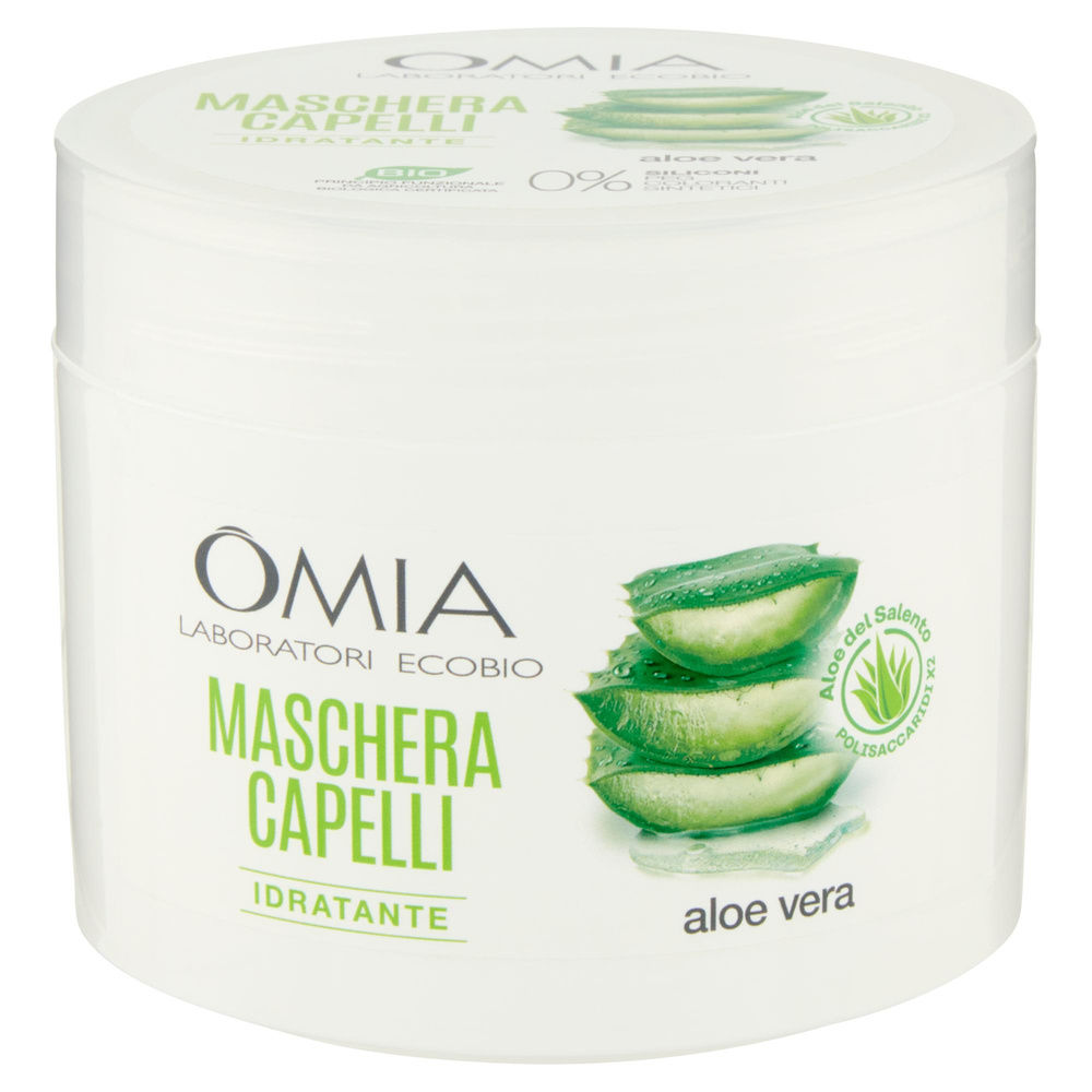 MASCHERA CAPELLI OMIA LABORATORI ECOBIO IDRATANTE ALOE VERA ML 250 - 4
