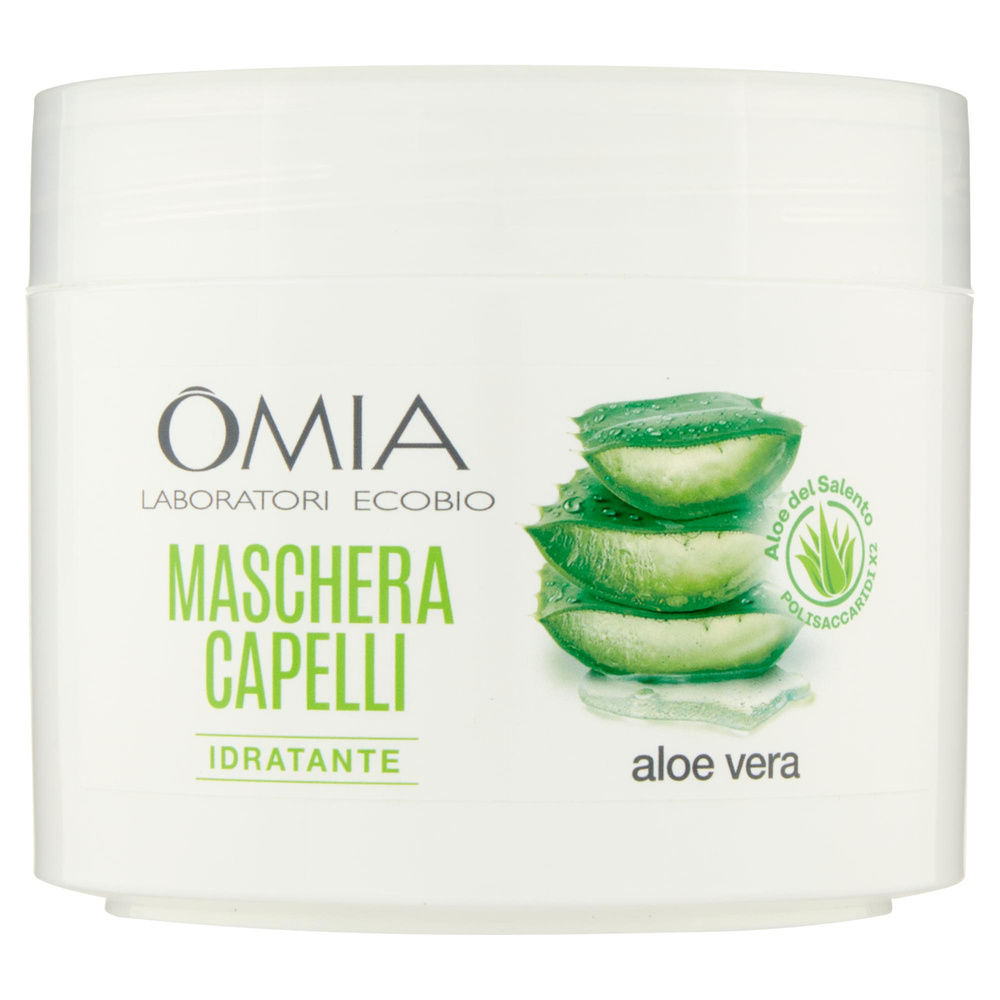 MASCHERA CAPELLI OMIA LABORATORI ECOBIO IDRATANTE ALOE VERA ML 250 - 5