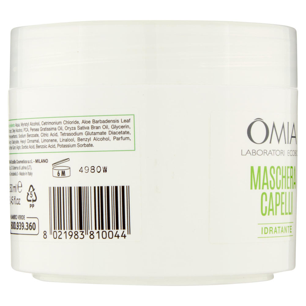 MASCHERA CAPELLI OMIA LABORATORI ECOBIO IDRATANTE ALOE VERA ML 250 - 7
