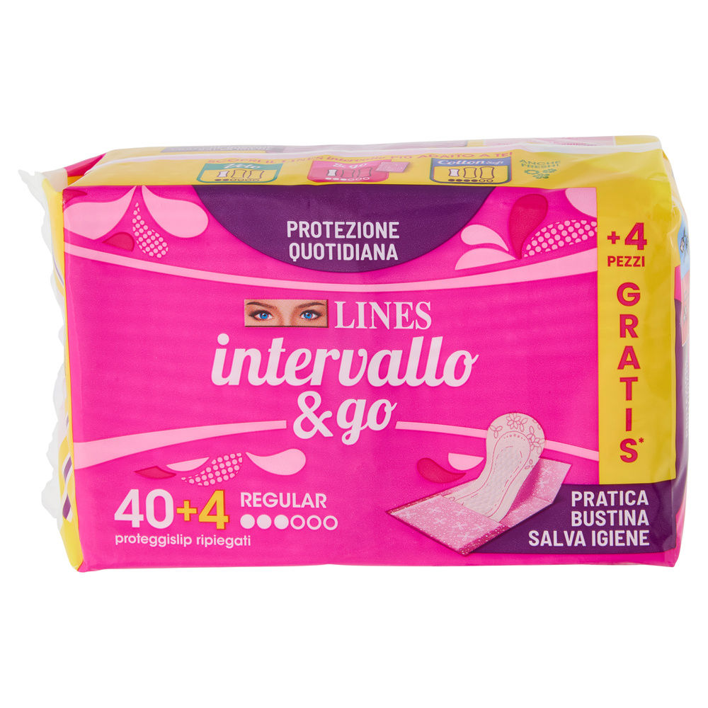 PROTEGGI-SLIP LINES INTERVALLO RIPIEGATO SCATOLA PZ.40 + 4 PEZZI OMAGGIO - 2