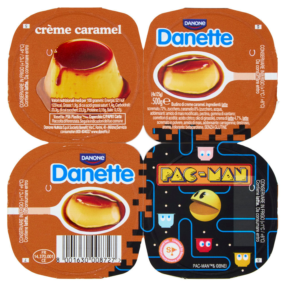 BUDINO DANETTE DANONE CREME CARAMEL 4X125 G - 3
