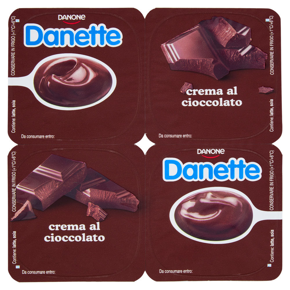 CREMA DESSERT DANETTE DANONE CIOCCOLATO 4X125 G - 0