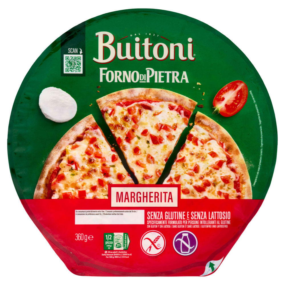 PIZZA MARGHERITA SENZA GLUTINE/SENZA LATTOSIO FORNO DI PIETRA BUITONI VASCH G360 - 3