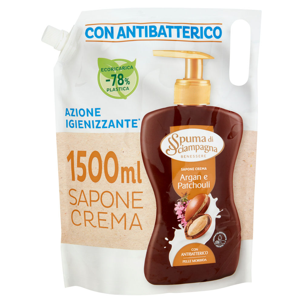ECORICARICA SAPONECREMA ARGAN SPUMA DI SCIAMPAGNA FLOW-PACK ML.1500 - 2