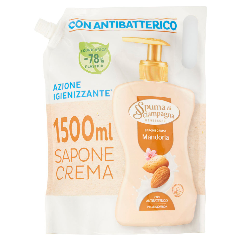 ECORICARICA SAPONECREMA MANDORLA SPUMA DI SCIAMPAGNA FLOW-PACK ML.1500 - 6