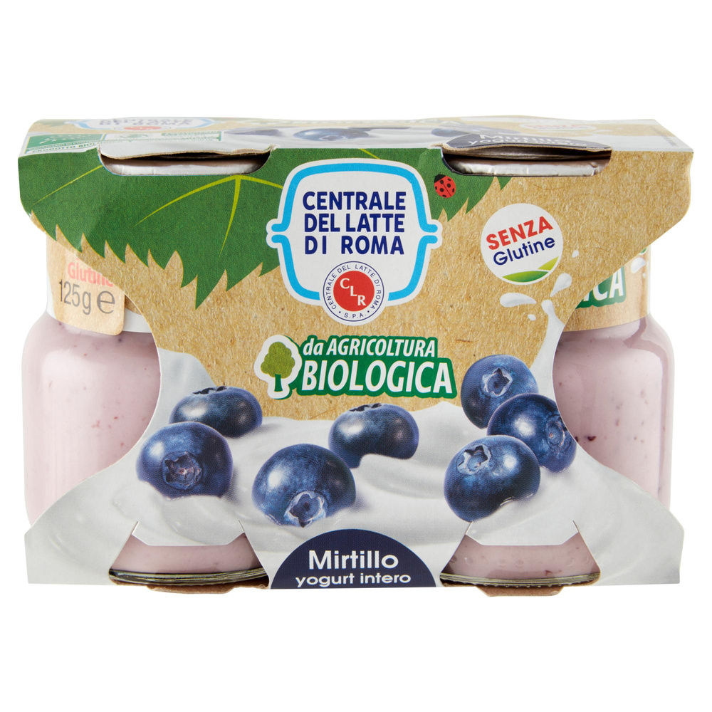 YOGURT BIO INTERO MIRTILLO CENTRALE DEL LATTE DI ROMA 2X125 G - 5