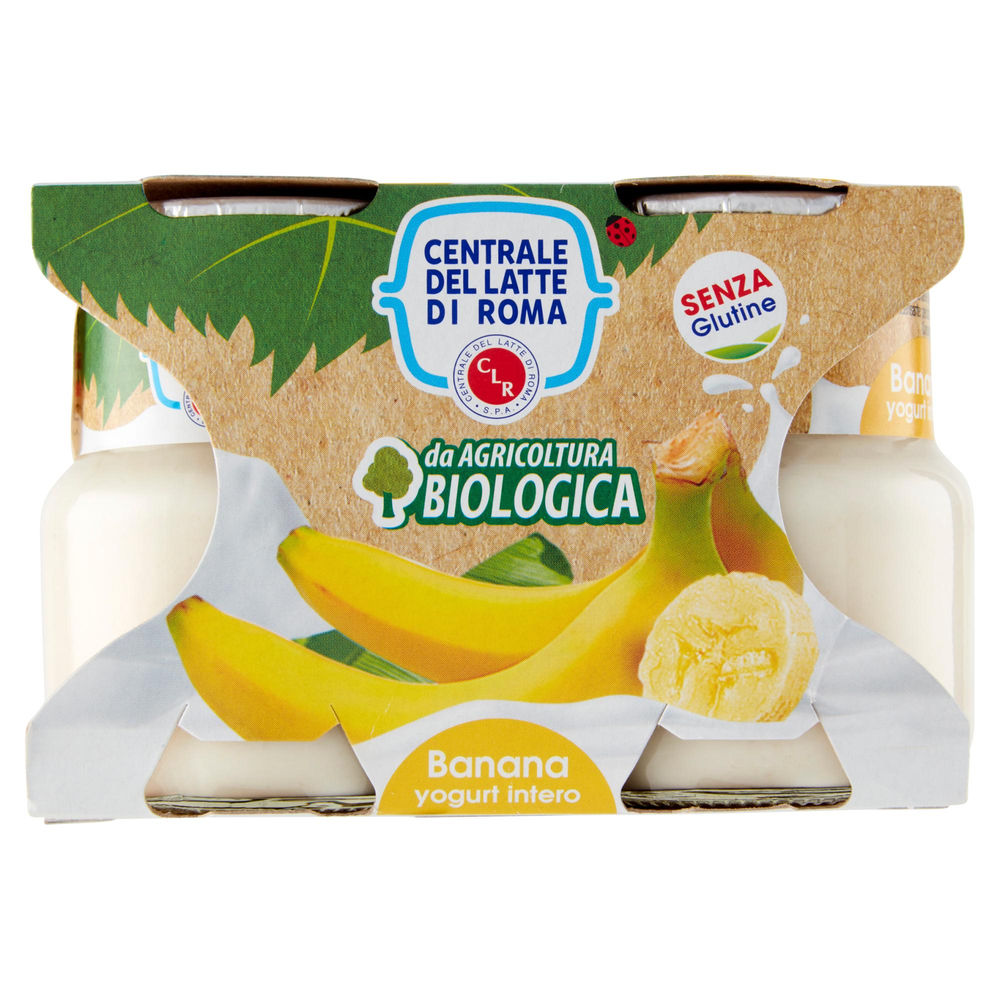YOGURT INTERO BANANA BIO CENTRALE DEL LATTE ROMA SPA 2X125G - 0