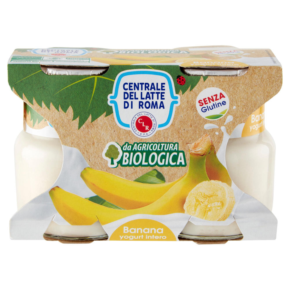 YOGURT INTERO BANANA BIO CENTRALE DEL LATTE ROMA SPA 2X125G - 5