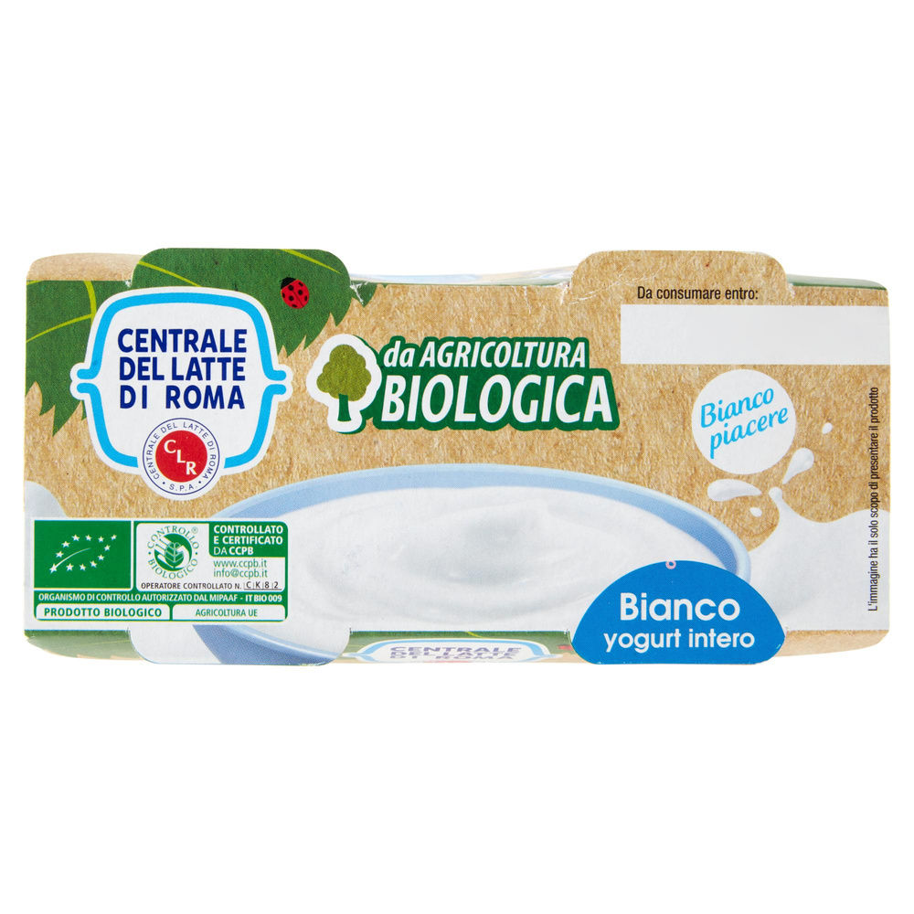 YOGURT INTERO BIANCO BIO CENTRALE DEL LATTE ROMA SPA 2X125G - 3