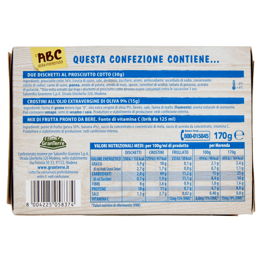MERENDA TENERONI DISCHETTI PROSCIUTTO COTTO CON FRULLATO - 2