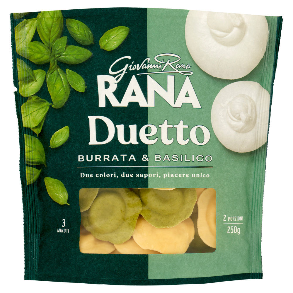 SFOGLIAVELO DUETTO BURRATA E BASILICO RANA G 250 - 2