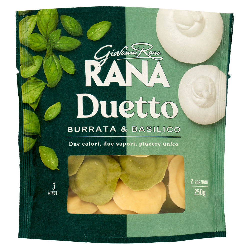SFOGLIAVELO DUETTO BURRATA E BASILICO RANA G 250 - 3