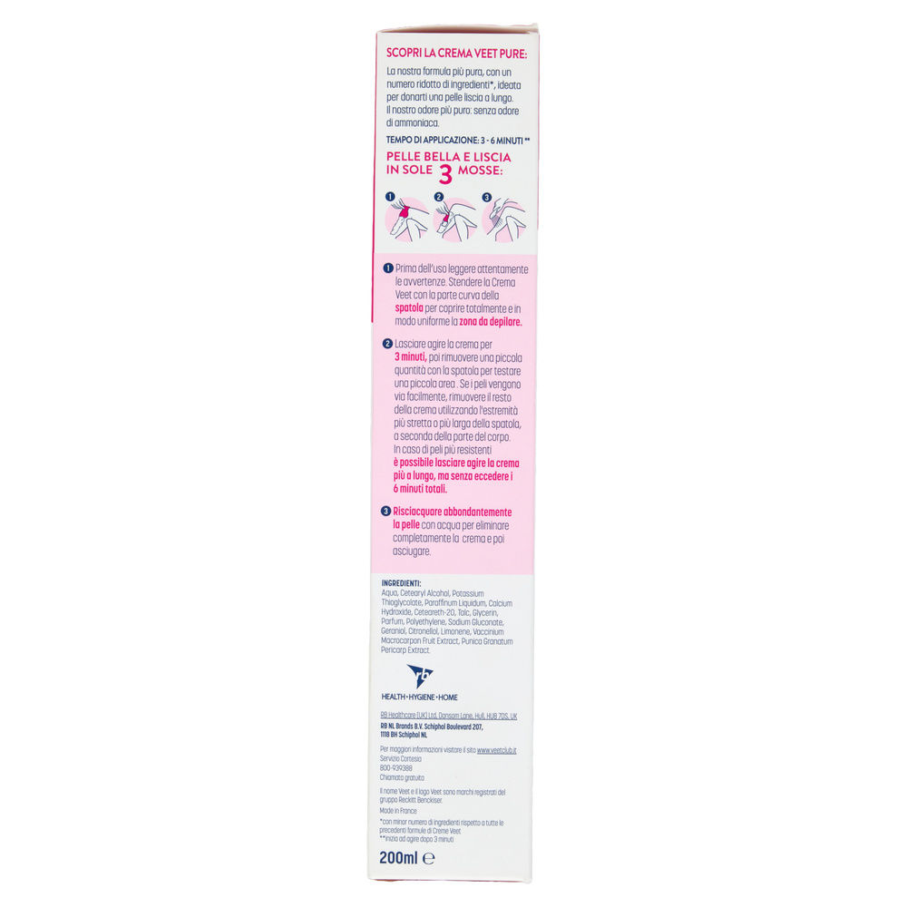 CREMA DEPILATORIA VEET PURE PELLI NORMALI ML 200 - 5