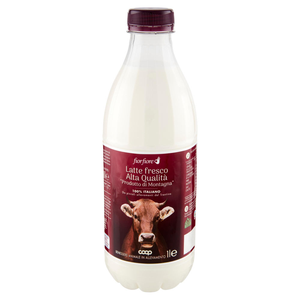LATTE FRESCO DI MONTAGNA ALTA QUALITA' FIOR FIORE COOP BTG PET L 1 - 2