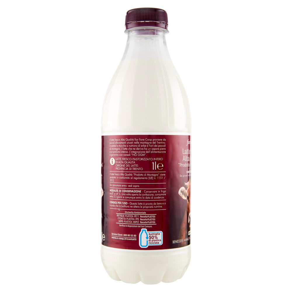 LATTE FRESCO DI MONTAGNA ALTA QUALITA' FIOR FIORE COOP BTG PET L 1 - 4