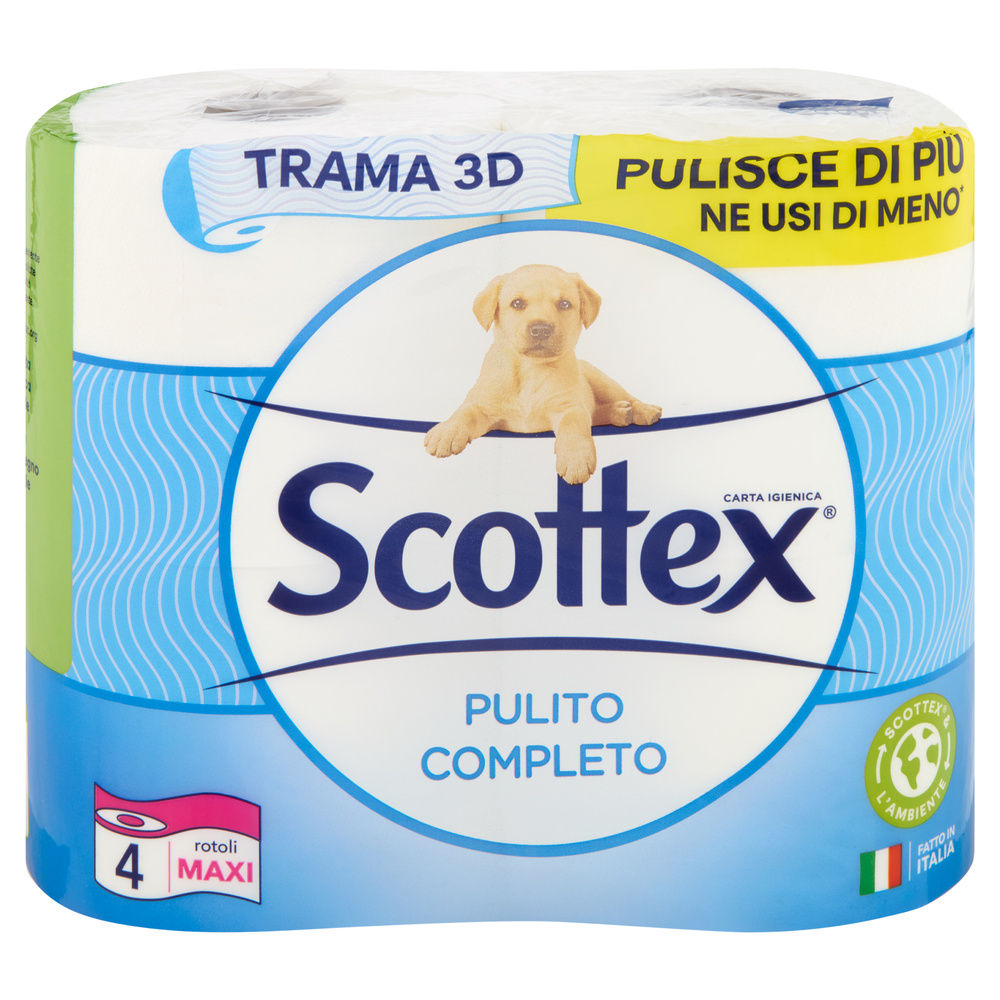 CARTA IGIENICA SCOTTEX PULITO COMPLETO CELLO PZ.4 - 2
