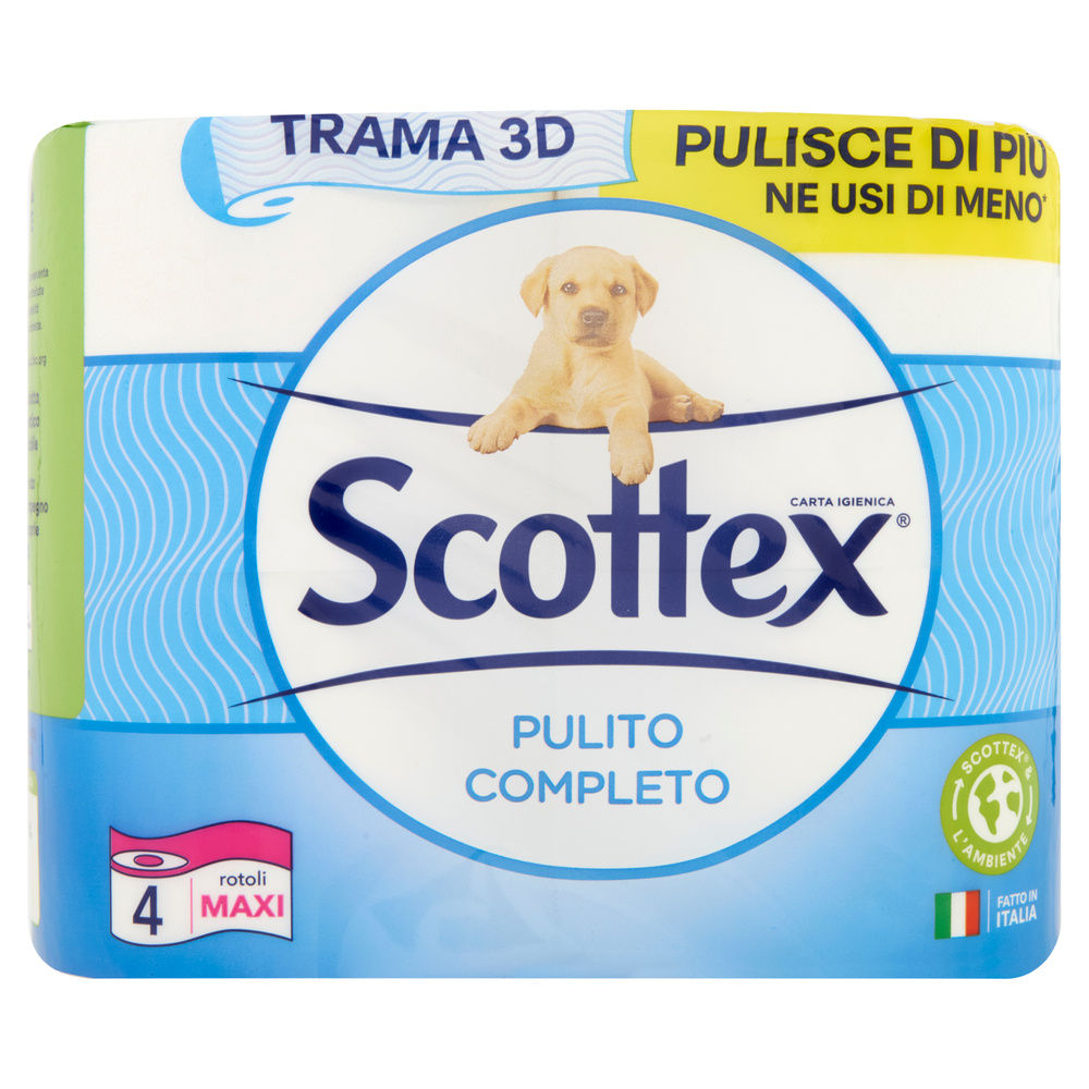 CARTA IGIENICA SCOTTEX PULITO COMPLETO CELLO PZ.4 - 3