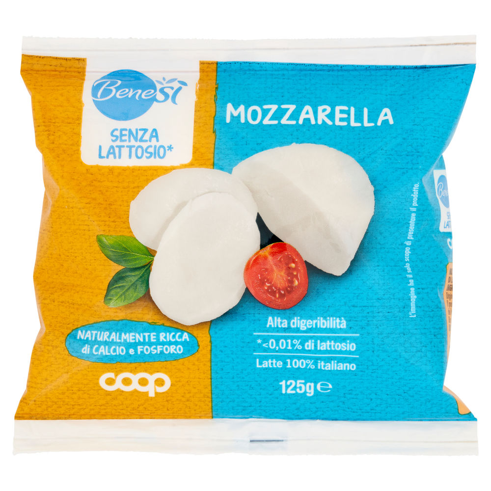 MOZZARELLA SENZA LATTOSIO BENESI' COOP BUSTA G 280 SGOCC. G 125 - 0