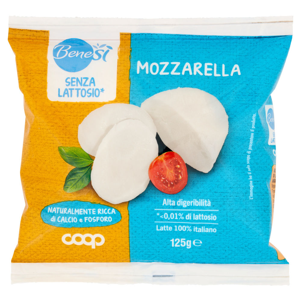 MOZZARELLA SENZA LATTOSIO BENESI' COOP BUSTA G 280 SGOCC. G 125 - 2