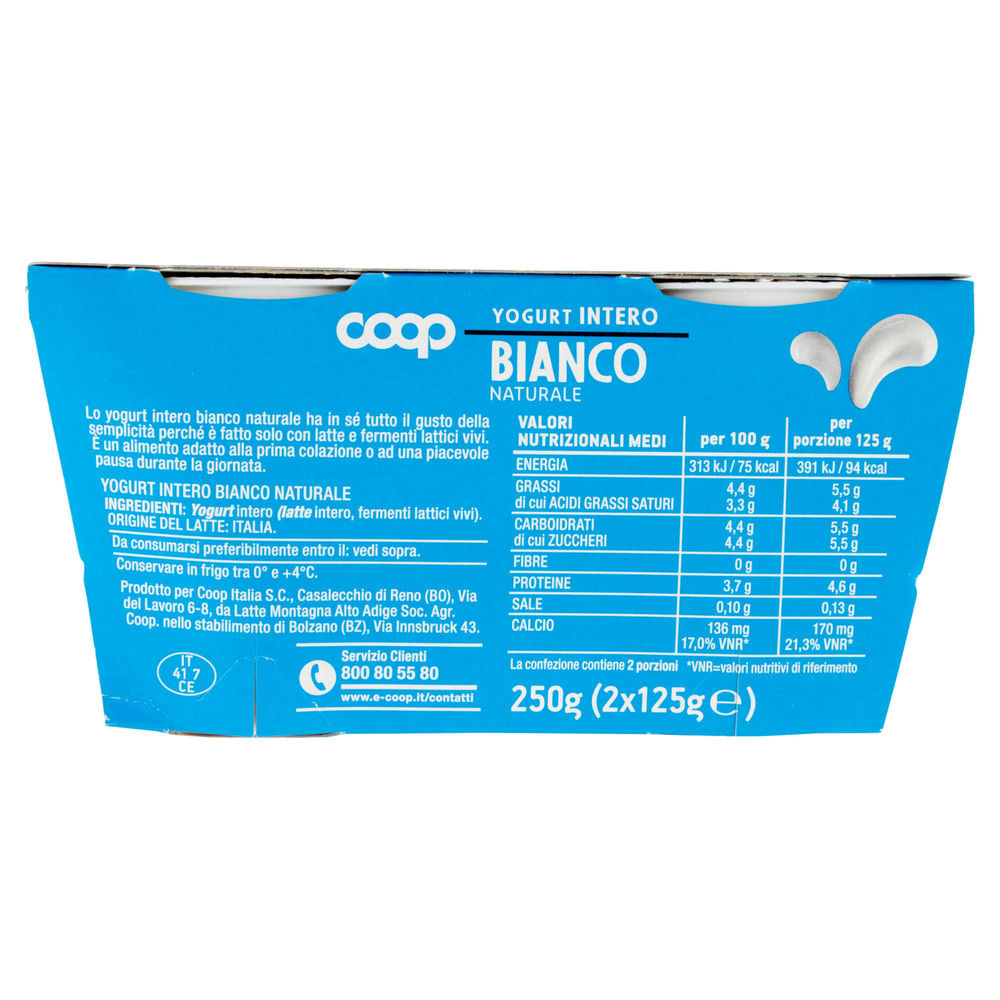 YOGURT INTERO BIANCO COOP G 125X2 - 2