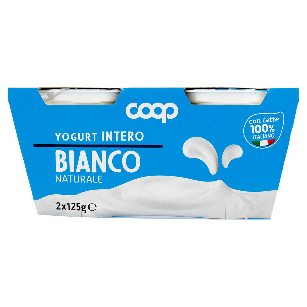 YOGURT INTERO BIANCO COOP G 125X2 - 12