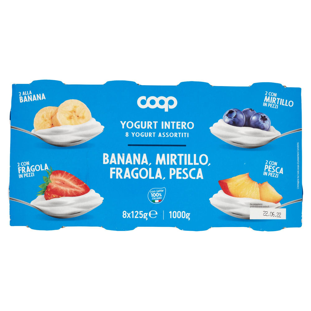 YOGURT INTERO GUSTI ASSORTITI FRUTTA COOP G 125X8 - 3
