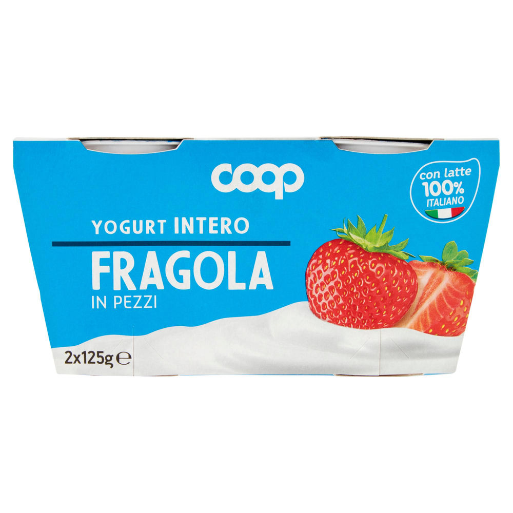 YOGURT INTERO FRAGOLA COOP G125X2 - 0
