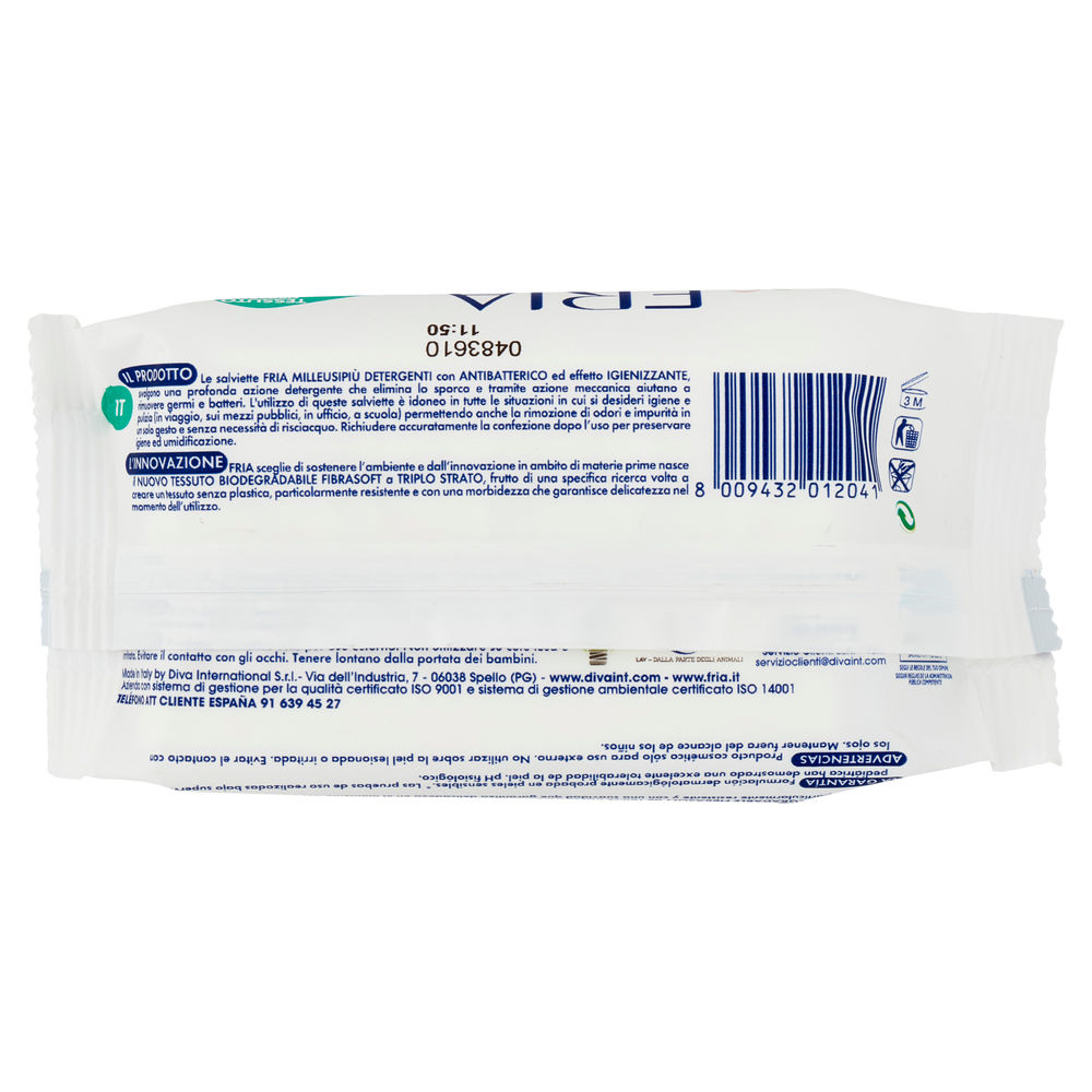 SALVIETTE FRIA MILLEUSIPIÙ IGIENIZZANTE PZ 12 - 1