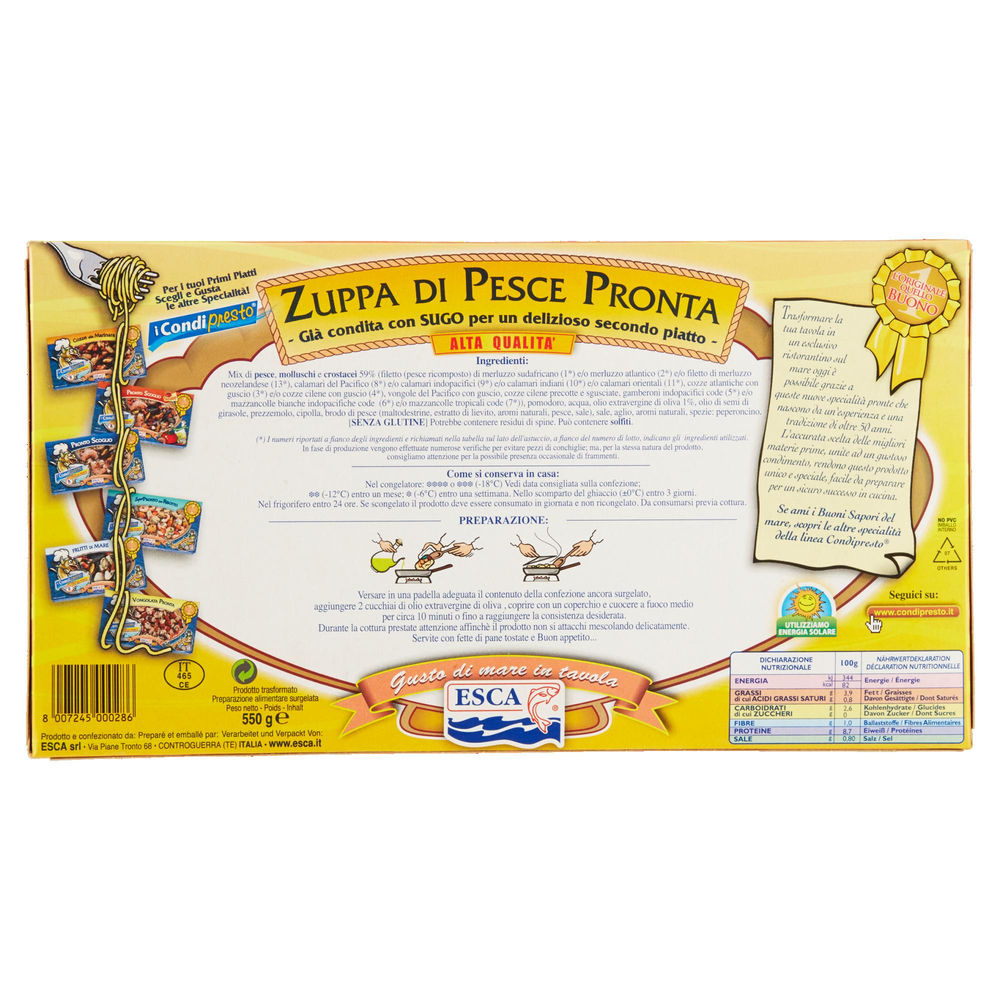 ZUPPA PESCE I CONDIPRESTO ESCA SCATOLA G 550 - 1