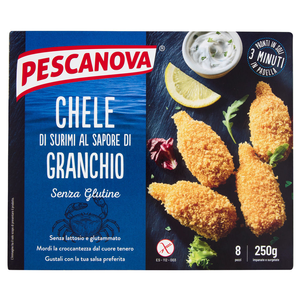 CHELE AL SAPORE DI GRANCHIO SENZA GLUTINE PESCANOVA SCATOLA 250G - 0