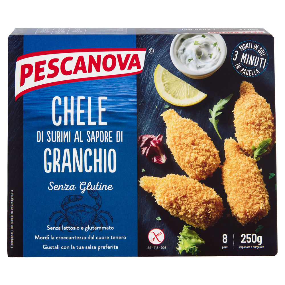 CHELE AL SAPORE DI GRANCHIO SENZA GLUTINE PESCANOVA SCATOLA 250G - 4