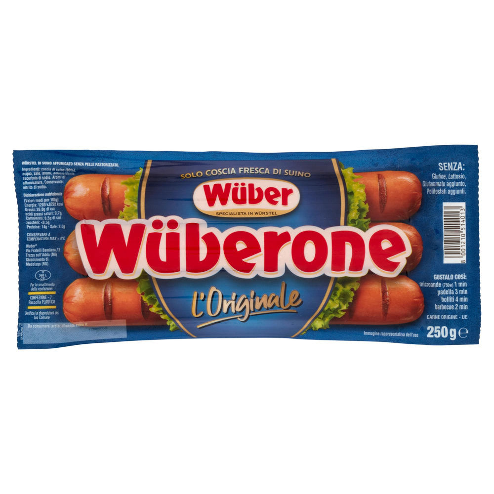 WURSTEL WUBERONE L'ORIGINALE BLU 3 PZ G 250 - 6