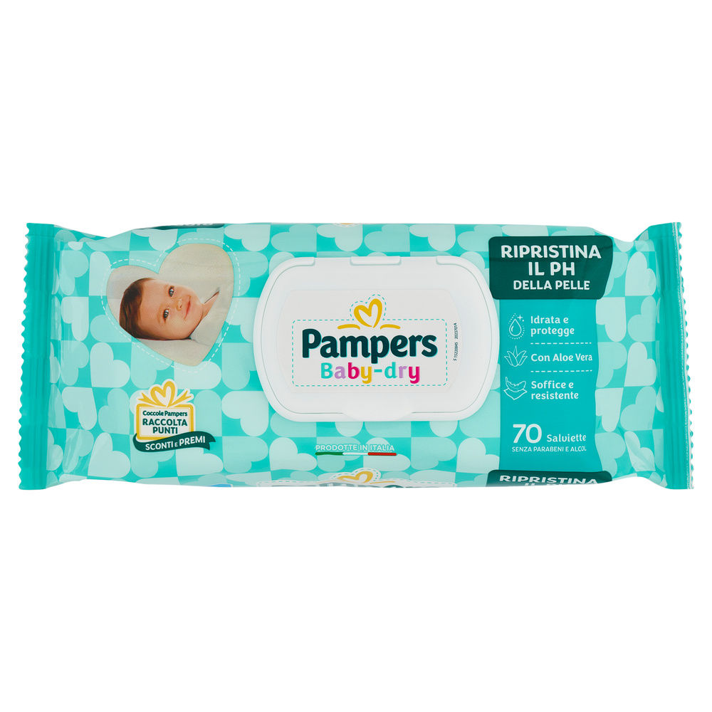Salviette baby pampers baby dry pz 70