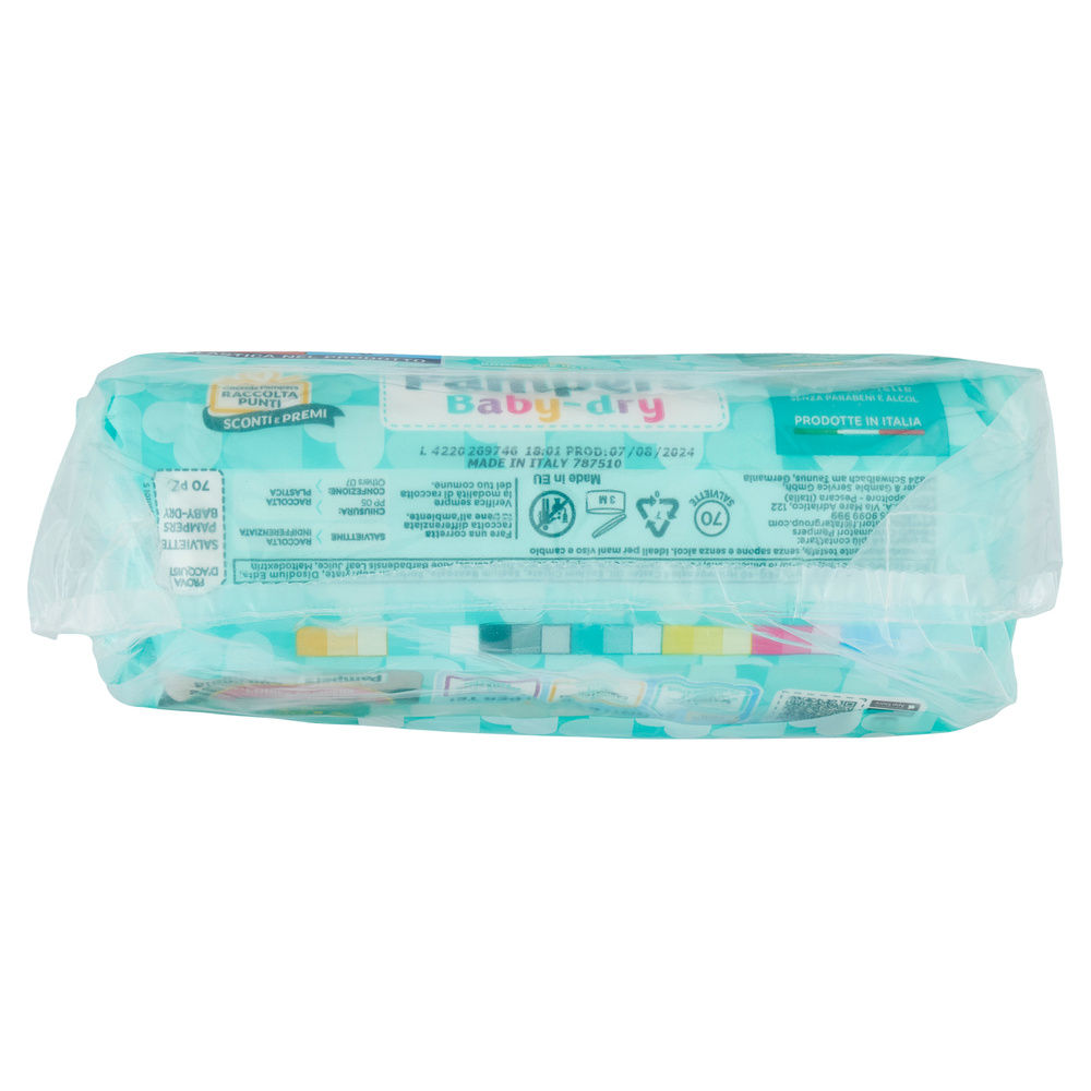 SALVIETTE BABY PAMPERS BABY DRY PZ 170+40 GRATIS O/S - 7