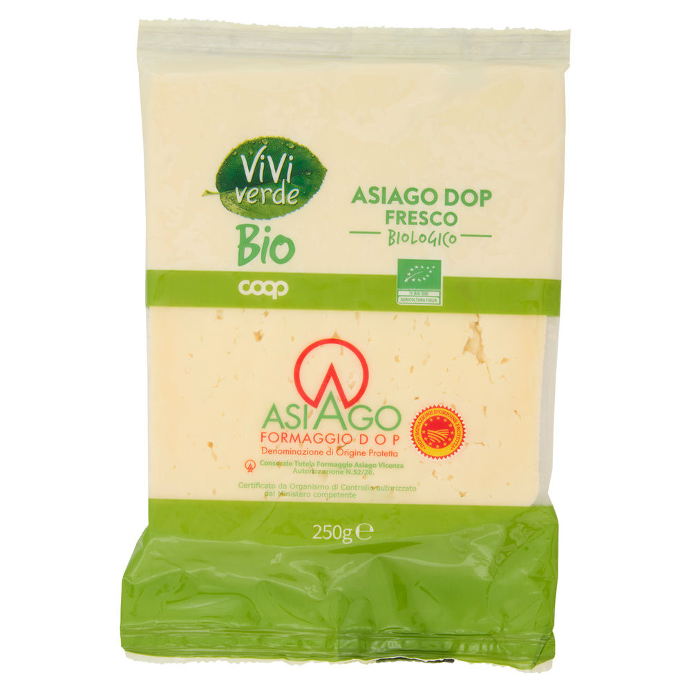 Asiago fresco dop biologico coop viverde g 250