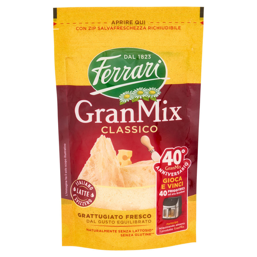 FORMAGGIO GRATTUGIATO GRANMIX FERRARI BUSTA 100 G - 9