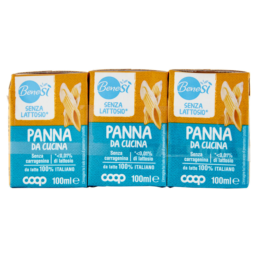 Panna da cucina uht senza lattosio bene si' coop 3x ml 100