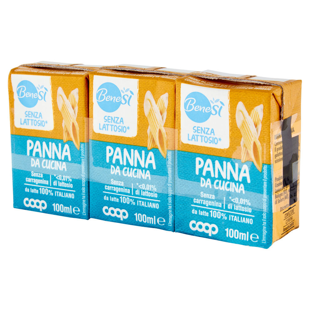PANNA DA CUCINA UHT SENZA LATTOSIO BENE SI' COOP 3X ML 100 - 2